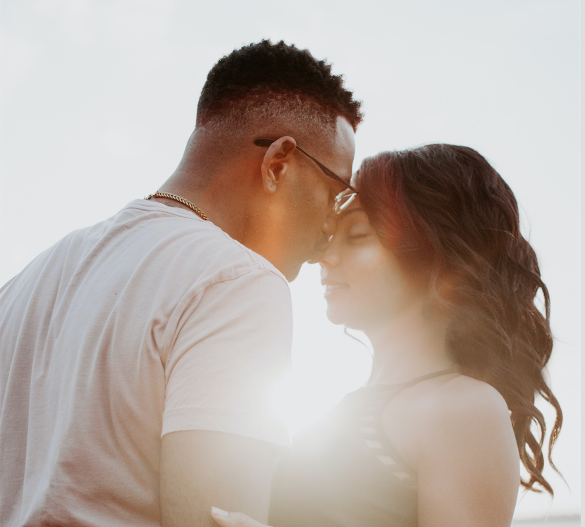 Couple standing comfortably close to each other, symbolizing emotional intimacy in relationships.