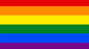 Rainbow flag, symbolizing LGBTQ+ pride and therapy.