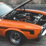 car, mechanic, orange, mustang, muscle car, guys, denver mens therapy