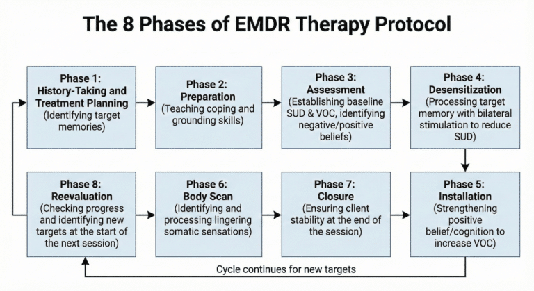 What are the 8 Stages of EMDR Therapy?